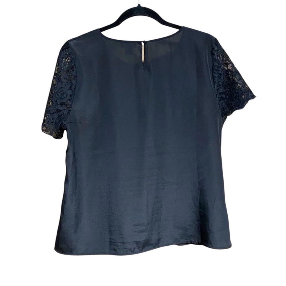 J CREW BLACK LACE OVERLAY TOP - SIZE 8 - EUC - Picture 3 of 8